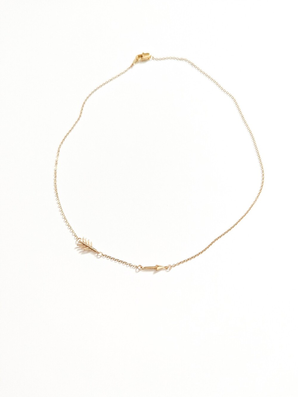 Dainty Arrow Choker Gold-plated Necklace